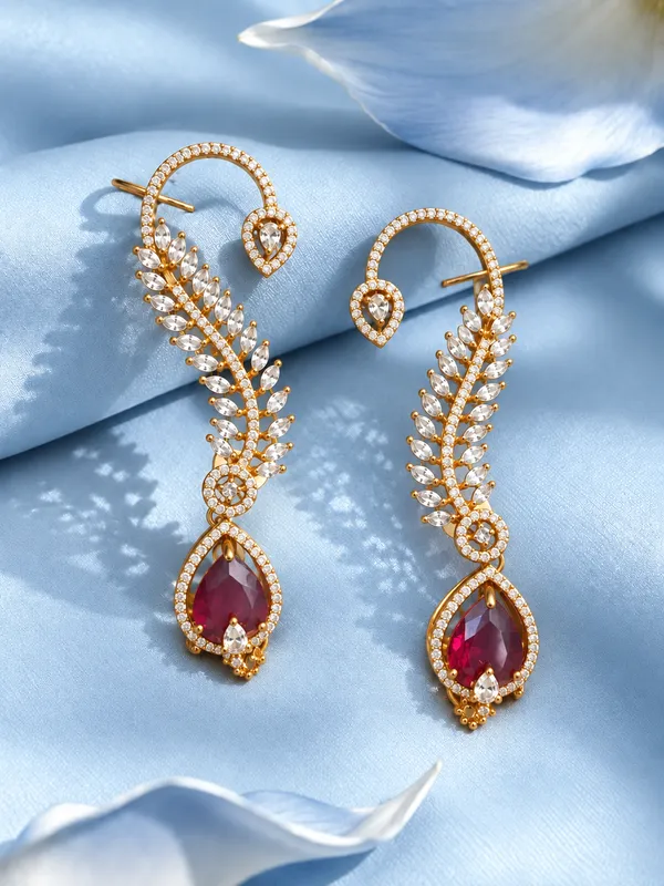 Zivara_Ruby_Vine_Earrings