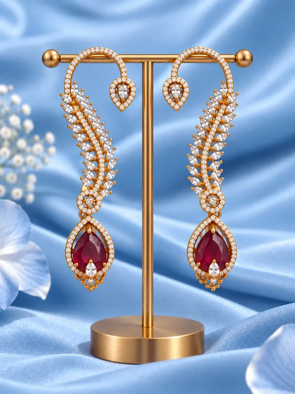Zivara_Ruby_Vine_Earrings