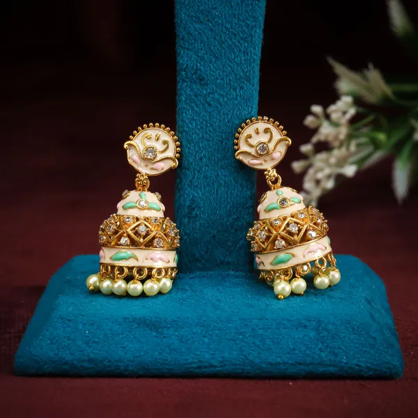 Multicolor_Dazzling_Meenakari_Antique_Jhumka