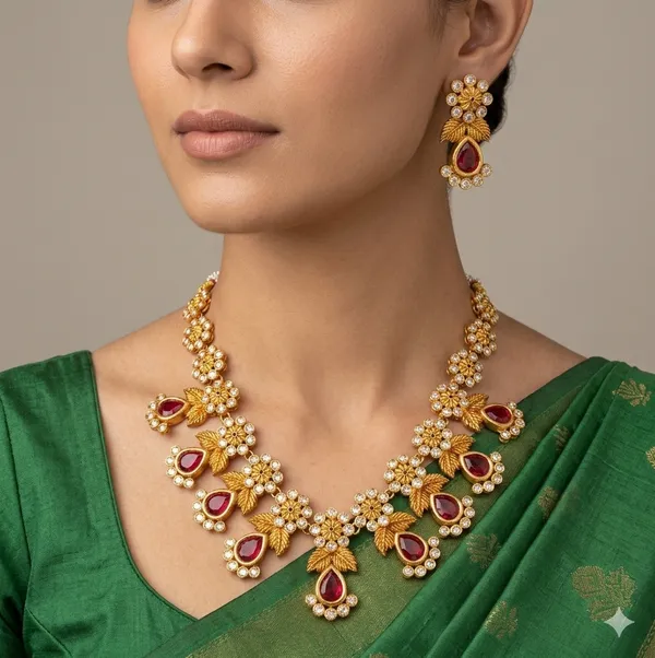 Golden_Blossom_Dazzle_Necklace_Set