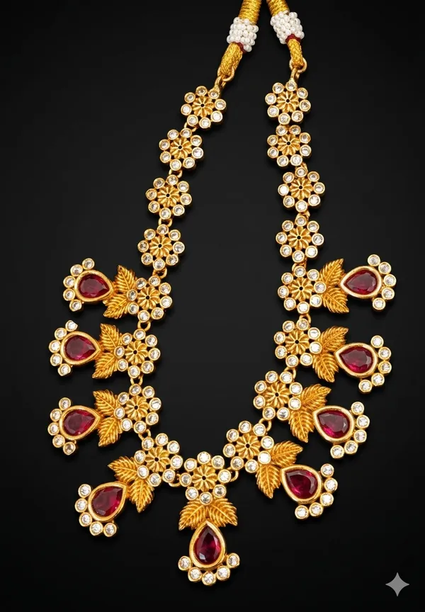 Golden_Blossom_Dazzle_Necklace_Set