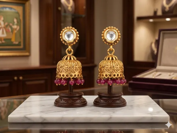 Kundan_ruby_red_Jhumka_Earrings