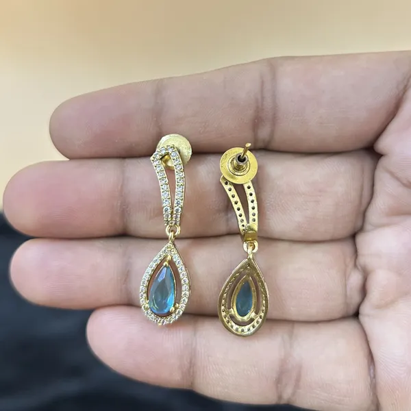 Multicoloured_Ruby_Gold_Plated_Earring_Set
