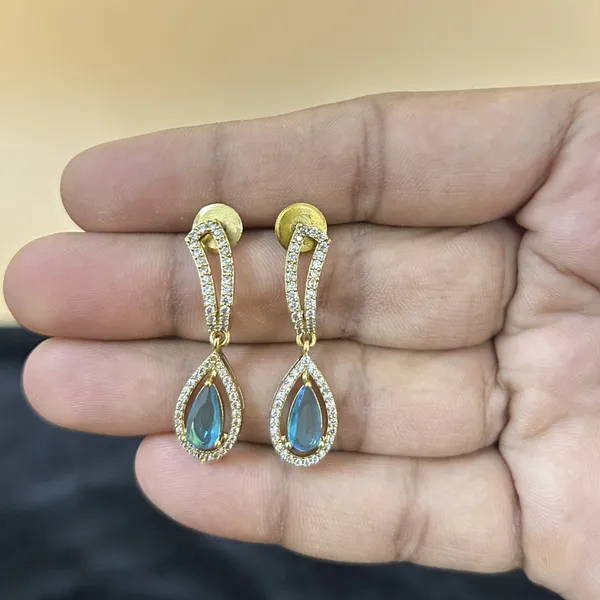 Multicoloured_Ruby_Gold_Plated_Earring_Set