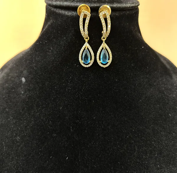 Multicoloured_Ruby_Gold_Plated_Earring_Set