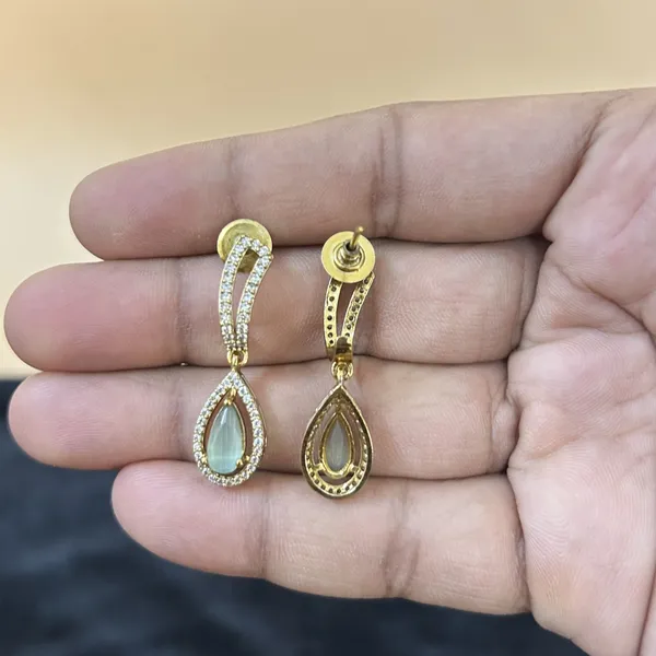 Multicoloured_Ruby_Gold_Plated_Earring_Set