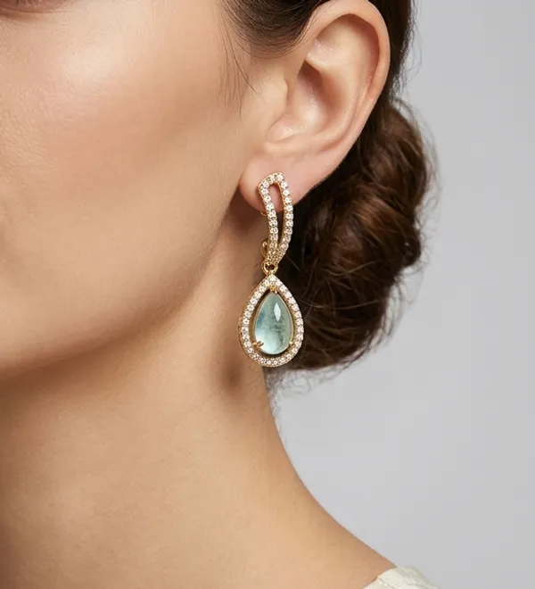 Multicoloured_Ruby_Gold_Plated_Earring_Set