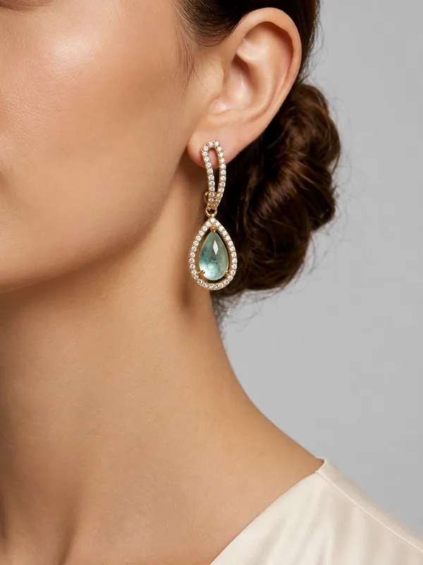 Multicoloured_Ruby_Gold_Plated_Earring_Set