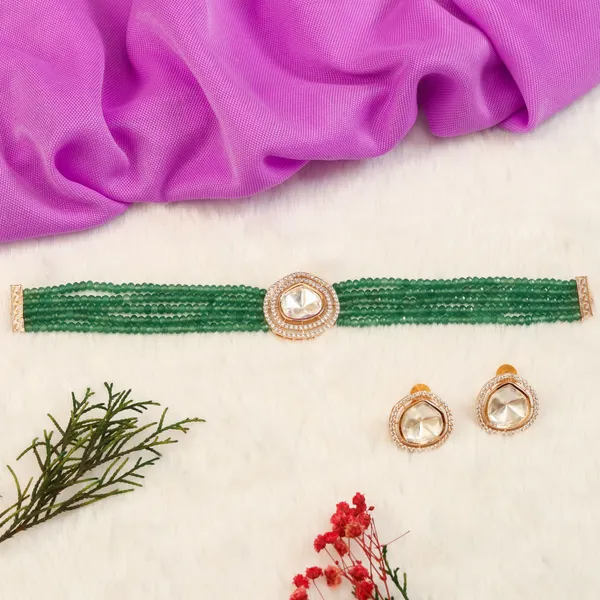 Multicoloured_Uncut_Kundan_Choker_Set