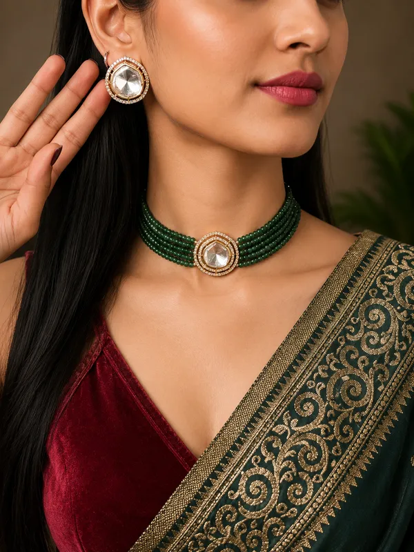 Multicoloured_Uncut_Kundan_Choker_Set