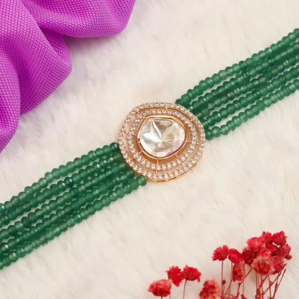 Multicoloured_Uncut_Kundan_Choker_Set