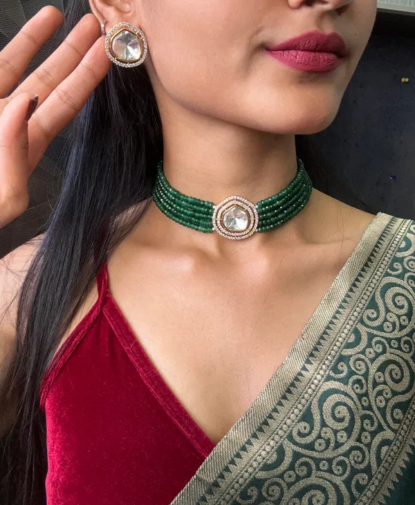 Multicoloured_Uncut_Kundan_Choker_Set