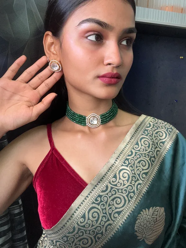 Multicoloured_Uncut_Kundan_Choker_Set