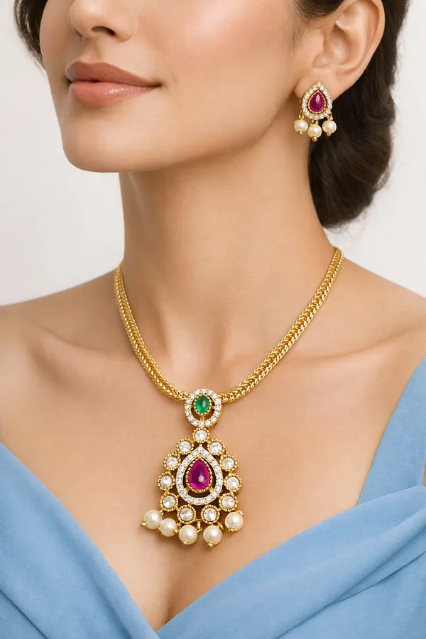Royal_Stone_&_Pearl_Necklace_Set