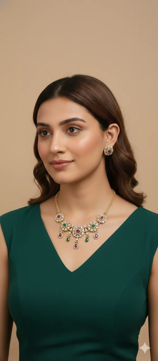 Floral_CZ_Gold_Necklace