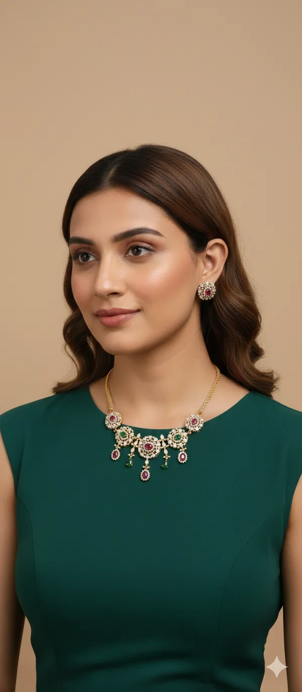 Floral_CZ_Gold_Necklace