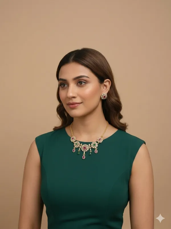 Floral_CZ_Gold_Necklace
