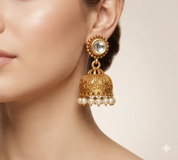 Kundan_white_Jhumka_Earrings
