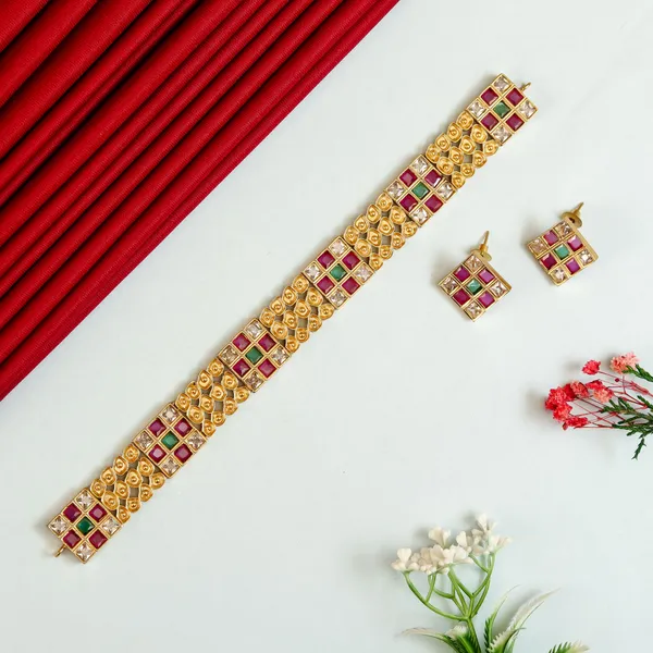 Ruby_Green_Classy_Ad_Choker_Set