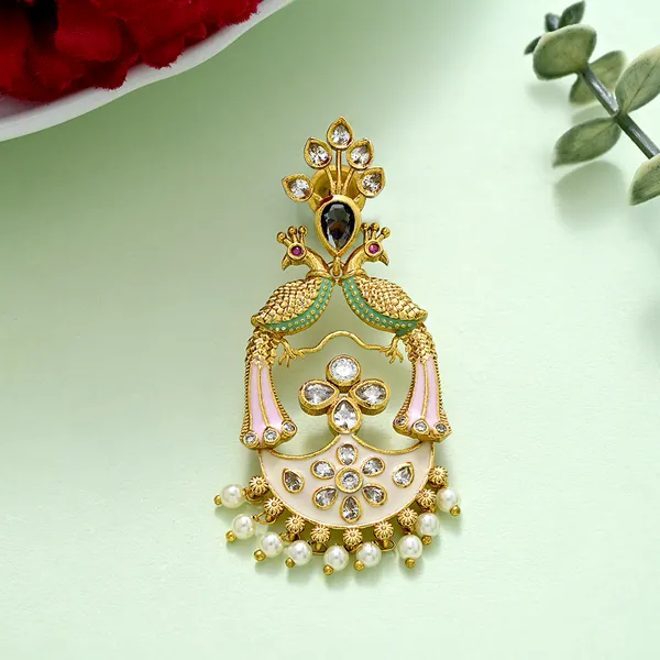 Multicoloured_Ruby_Gold_Plated_Earring_Set