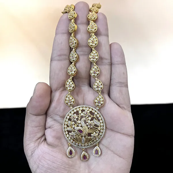 Antique_Peacock_CZ_Stone_Necklace_Set