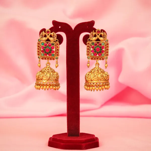 Ruby_Green_Antique_Jhumka