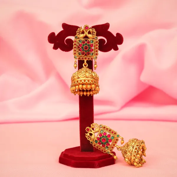 Ruby_Green_Antique_Jhumka