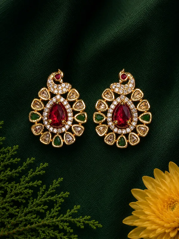 Ruby_Green_Blossom_Necklace_Set