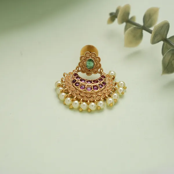 Multicoloured_Ruby_Gold_Plated_Earring_Set