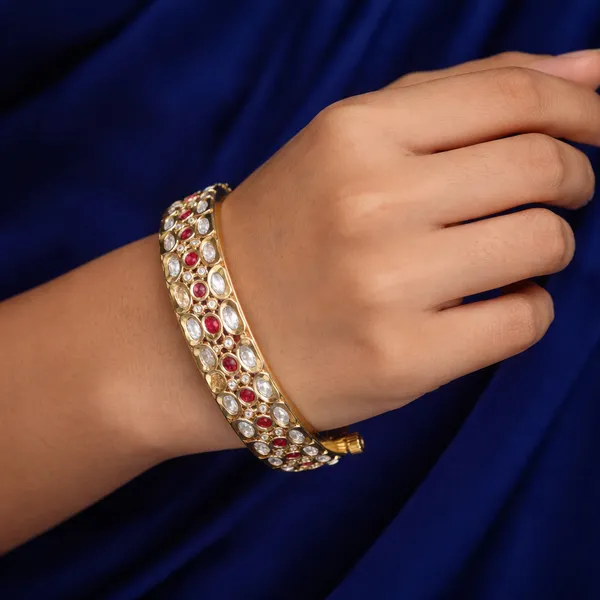 Ruby_White_Kundan_Ruby_White_Bracelet
