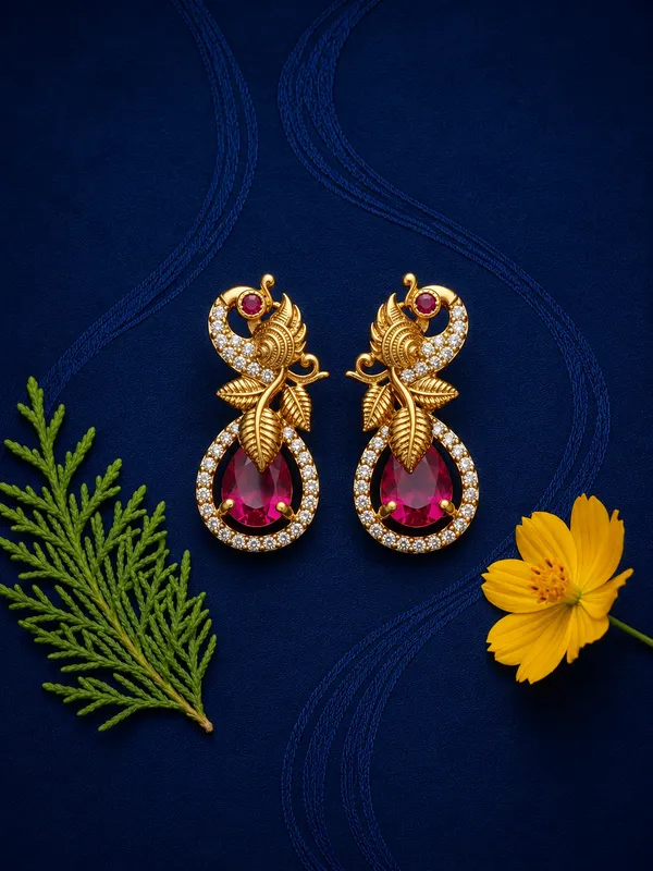Mayura_Ruby_Dewdrop_Necklace_Set