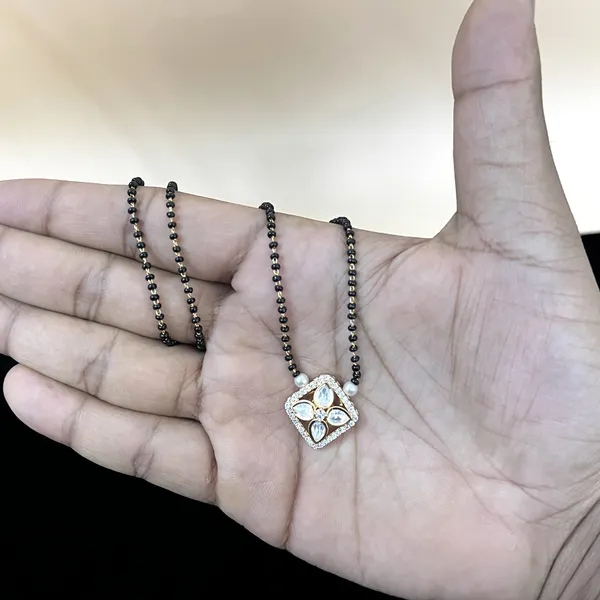 White_Traditional_Kundan_Mangalsutra_Set
