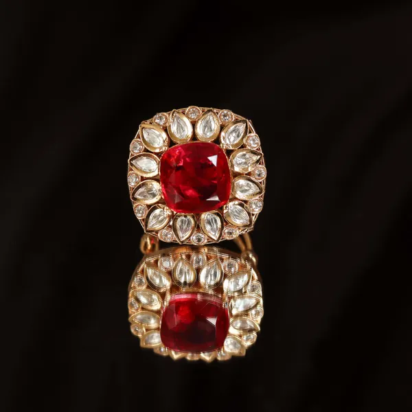 Red_Stunning_Square_Shape_Red_Ruby_Kundan_Ring