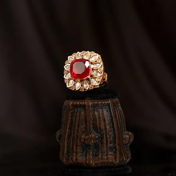 Red_Stunning_Square_Shape_Red_Ruby_Kundan_Ring