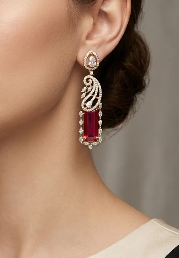 Ruby_Premium_Quality_American_Diamond_Earring_For_Women
