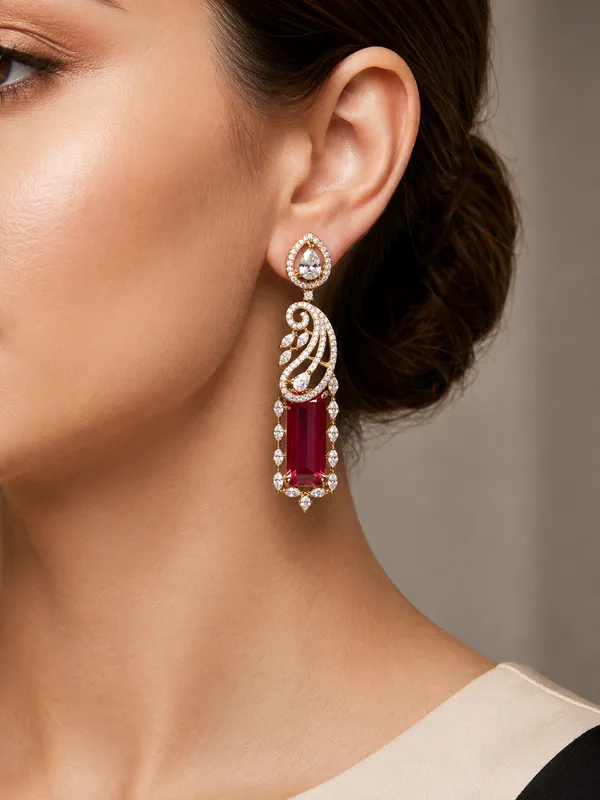 Ruby_Premium_Quality_American_Diamond_Earring_For_Women