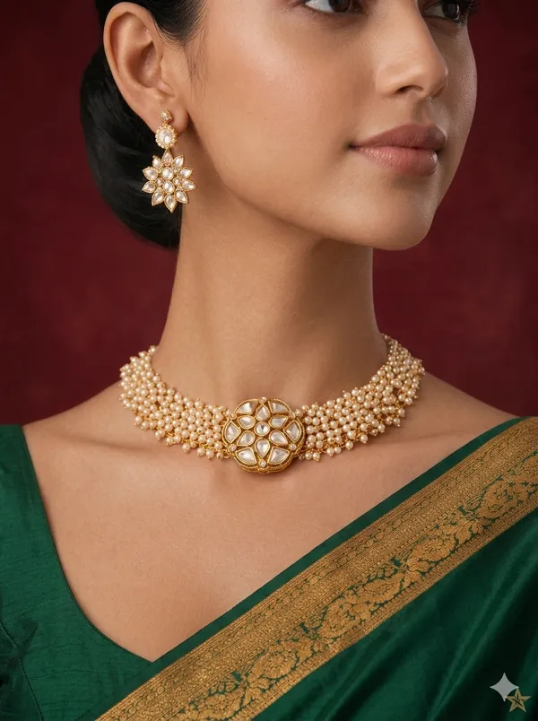 Multicoloured_Uncut_Kundan_Choker_Set