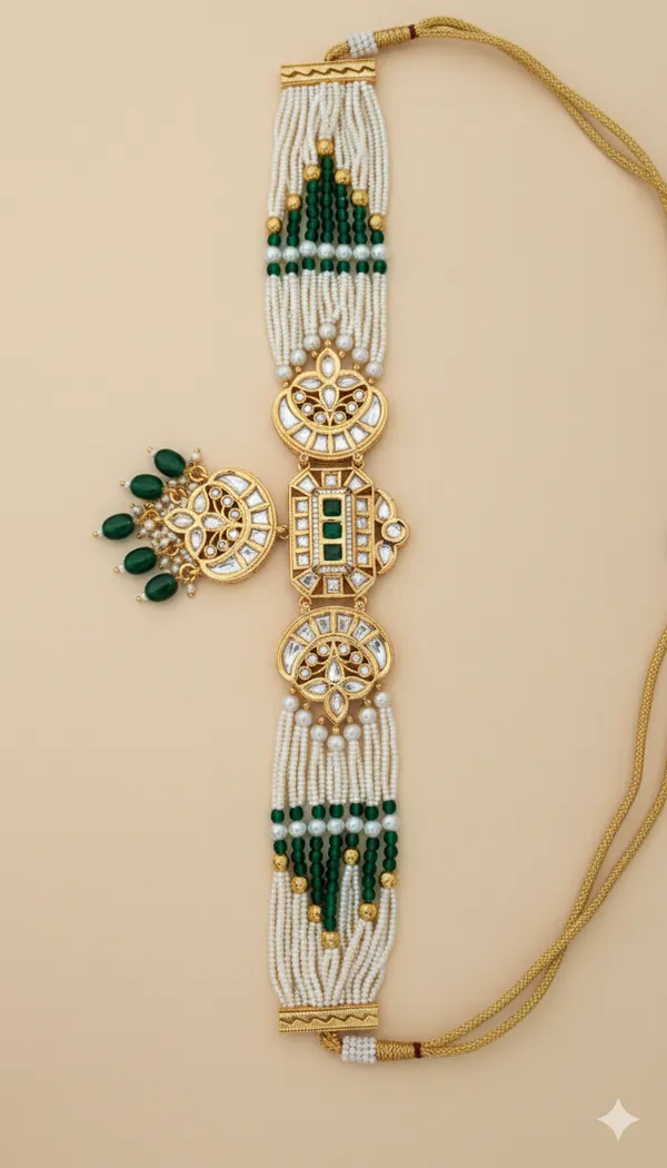 The_Regal_Pearl_Green_Kundan_Choker_Set