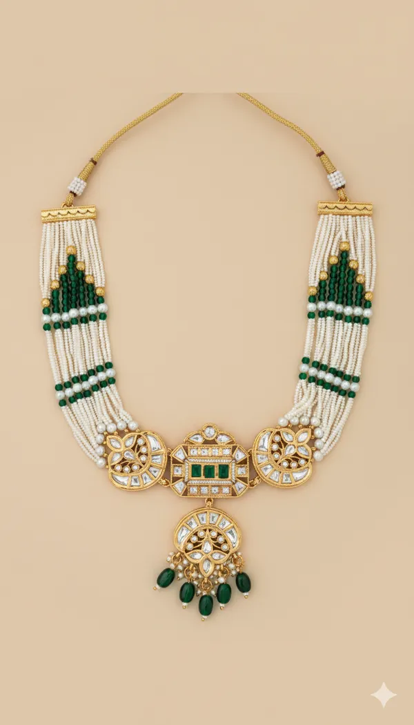 The_Regal_Pearl_Green_Kundan_Choker_Set