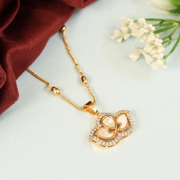 White_Crystal_White_Kundan_Chain_Set_For_Women