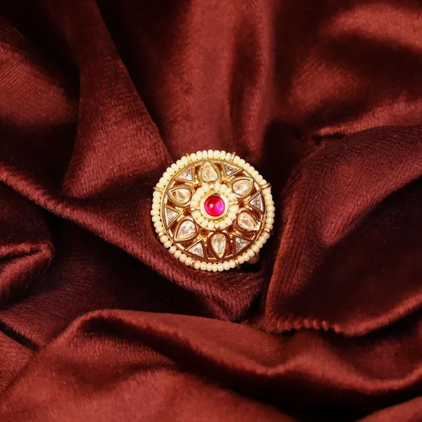 Ruby_White_Triveni_Sterling_Red_Ruby_Gold_Plated_Kundan_Tikka