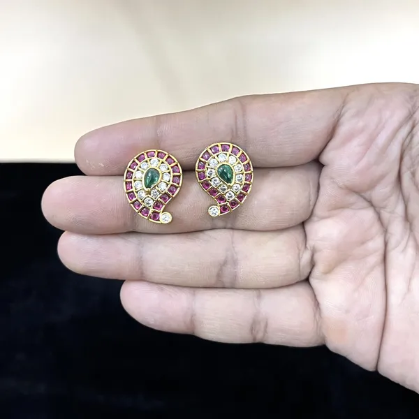 Antique_Keri_Stud_Earrings_–_Ruby_&_Emerald_Glow