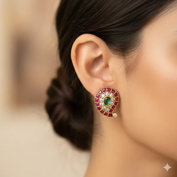 Antique_Keri_Stud_Earrings_–_Ruby_&_Emerald_Glow