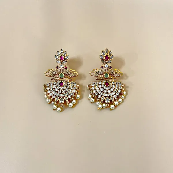 Ruby_Green_Antique_Peacock_Ad_Earring
