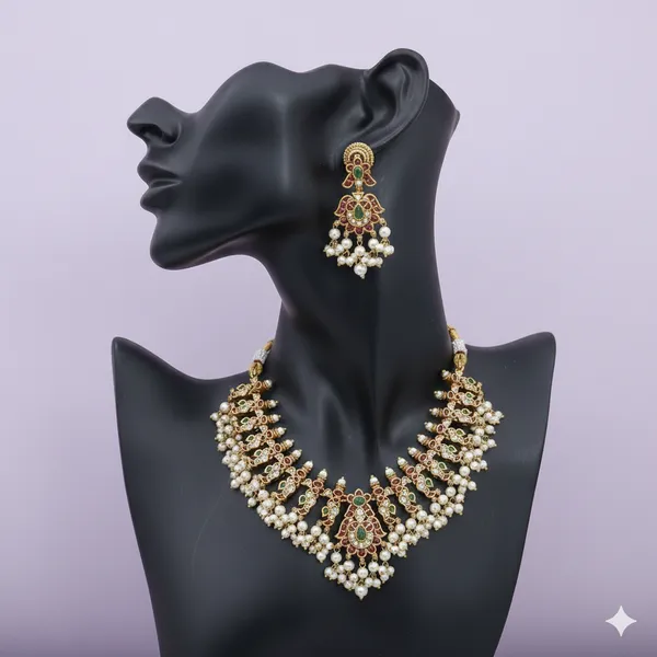 Vintage_Bridal_Heavy_Necklace_Set