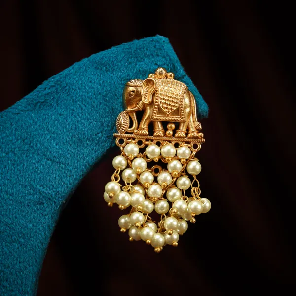 Gold_Pearl_Elegant_Gold_Pearl_Earring_Set_For_Women