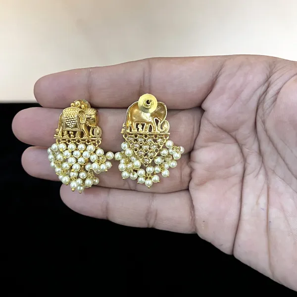Gold_Pearl_Elegant_Gold_Pearl_Earring_Set_For_Women