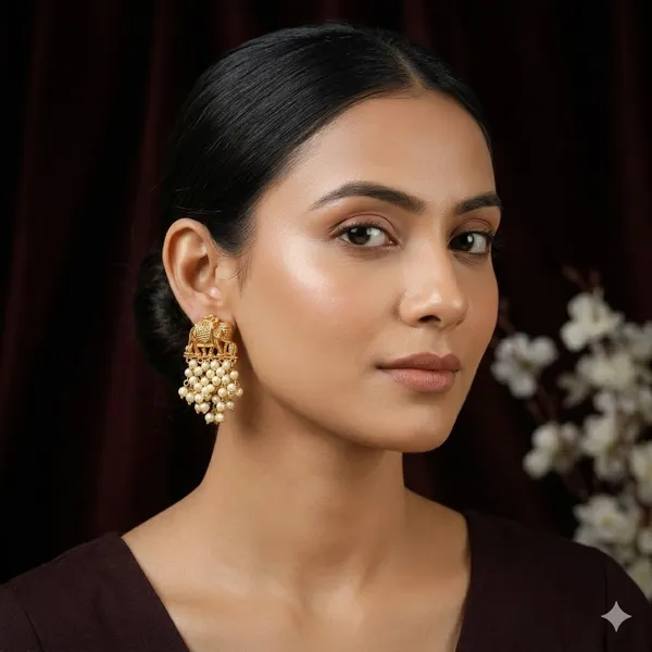 Gold_Pearl_Elegant_Gold_Pearl_Earring_Set_For_Women