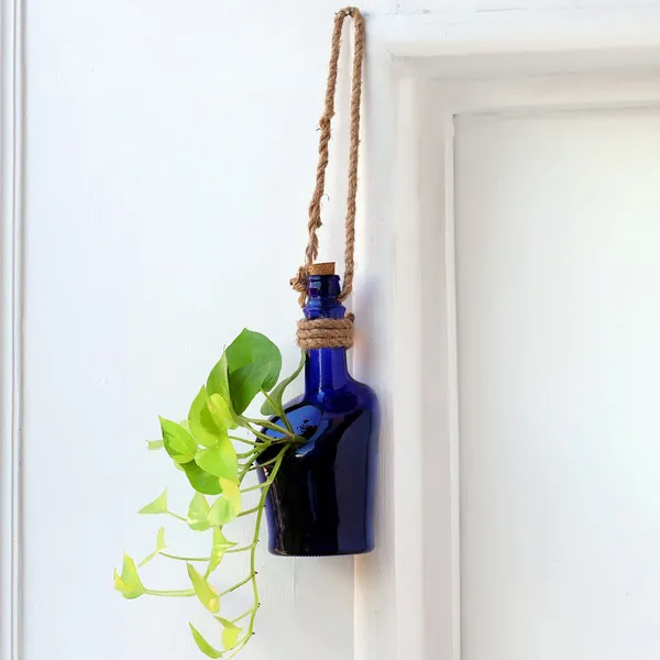 Blue_Glass_Bottle_Hanging_Planter_For_Terrace_Room_Garden_|_Table_Top_Decor_Flower_Vase