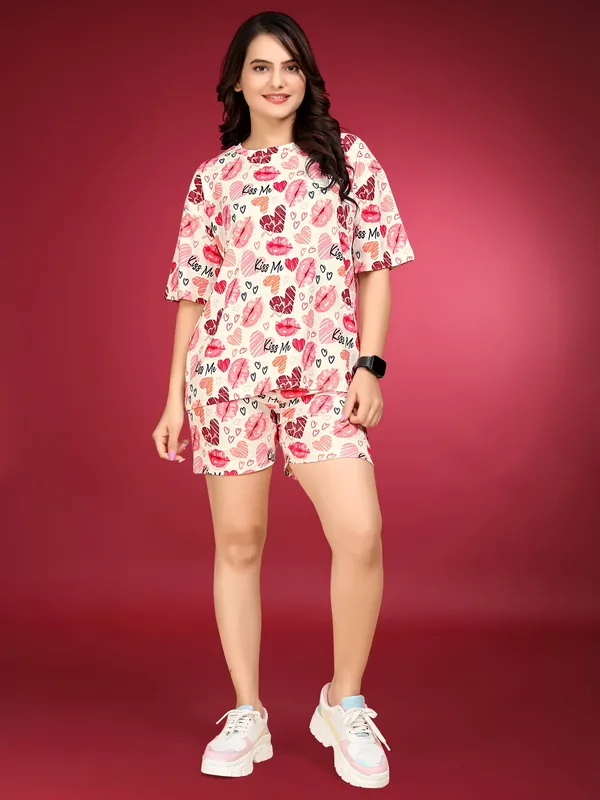 Multi_Colour_Valentino_Elastane_Co-ord_Set_For_Women_|_Regular_Round_Neck_Short_Sleeve